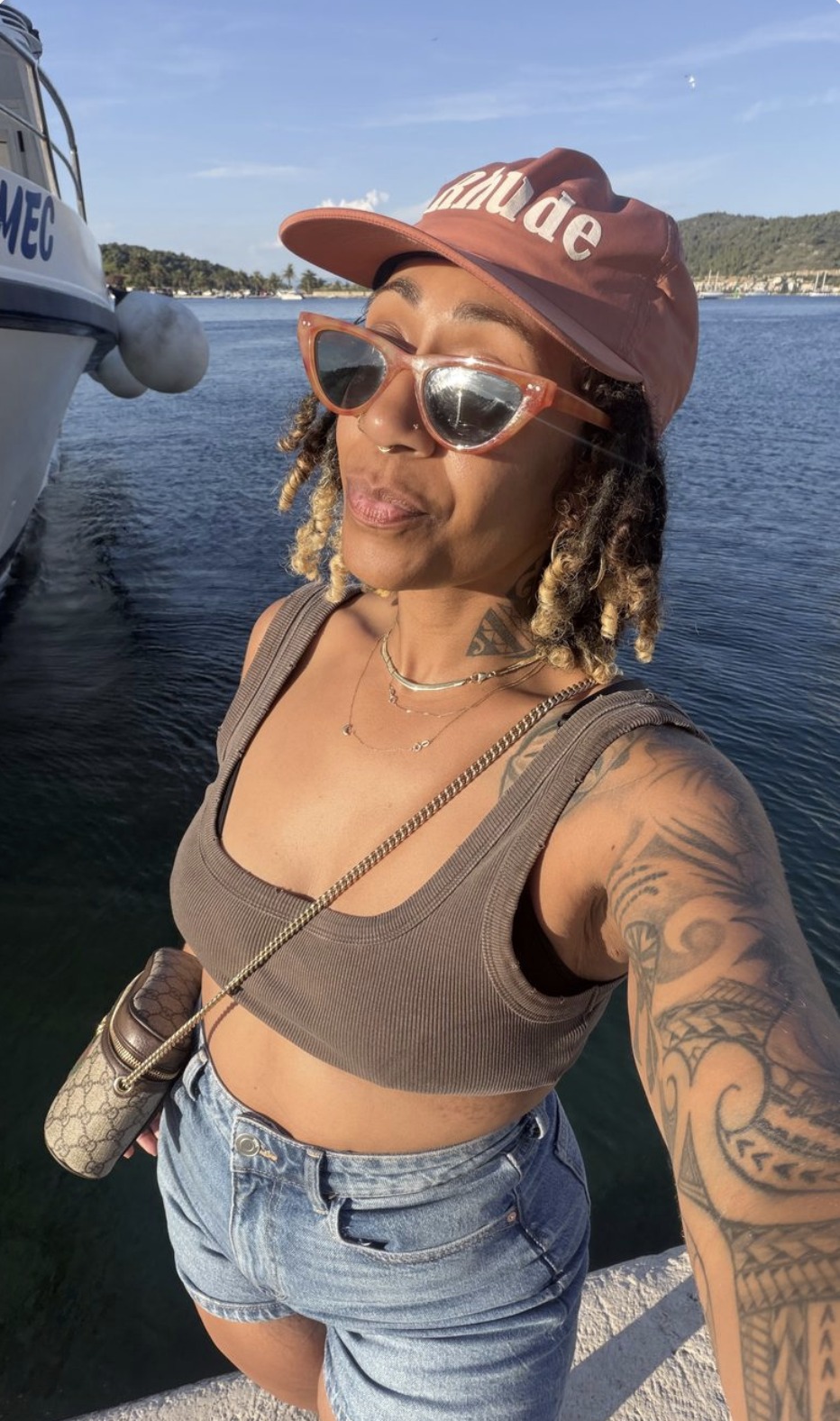 Ashleigh Bing at the marina in Croatia